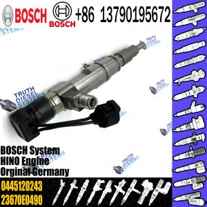 For TOYOTA HINO 23670-E0490 BOSCH Common Rail Magnet Fuel Injector 0445120243 23670-E0490
