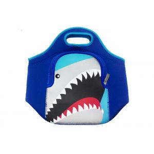 Colorful Small Insulated Neoprene Lunch Tote Bag Cartoon Design For Kids School