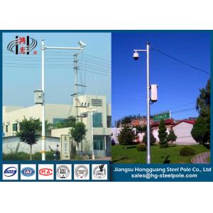 China Hot Dip Galvanized Cctv Camera Poles , 1 - 10 m Height Security Camera Pole supplier