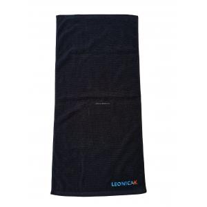 China Wholesale 100% cotton plain black hand towel with embroidery logo sport gym towel supplier
