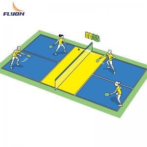 Anti Aging Portable Pickleball Courts Flooring Size Options Of 44*20ft Or 60*30ft