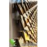 Metal aluminum panel leave shape for building cladding with gold color