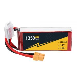 11.1V  3s1p RC Boat Battery 1350mAh 100C With Overcharge Protection