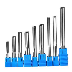 China Dos flautas de ranura recta de fresado cortador máquina de tallado Cnc Router Bit para la madera Cnc recto grabado extremo molino wholesale