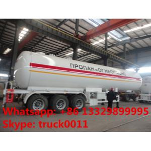 China 59600 liters ASME Material tri-axle Gas delivery trailer for sale, lpp trailer for sale, 25tons bulk propan gas trailer wholesale