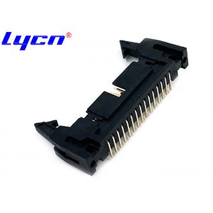 8P - 100P Right Angle Pin Header 2.54mm Double Row LCP Black