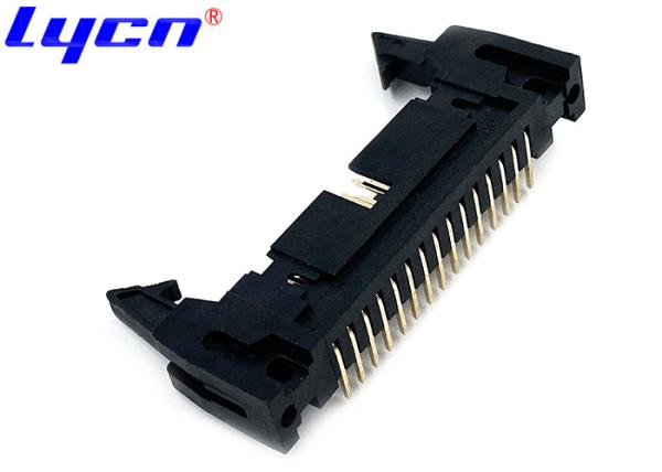 8P - 100P Right Angle Pin Header 2.54mm Double Row LCP Black