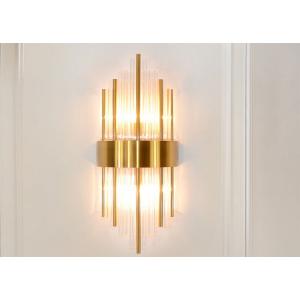 E27 / G9 / G4 Bulb JYL-B1823 Luxury Golden Steel Crystal Wall Lamp