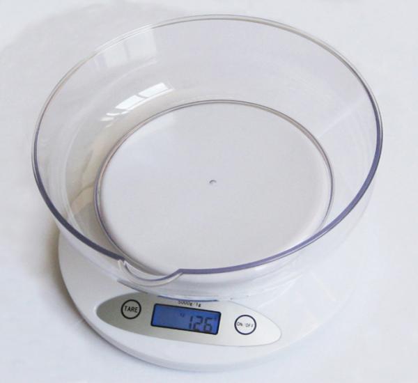 Reajuste cero automático de la escala electrónica de la cocina