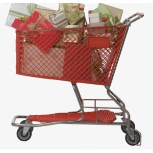 Plastic Supermarket Shopping Trolley Baby Cart 180 Litres Volume 60KG - 140KG Capacity