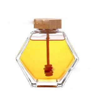 250ml Clear Food Glass Jar Bamboo Lid For Holding Honey Storage