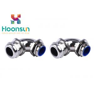 China 90 Degree Liquid Tight Fittings L Type Metal Elbow Hose Fittings For Conduit Size 19mm supplier