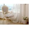 Linen Yarn Blending Pure White Bathroom Window Curtains With Different Size