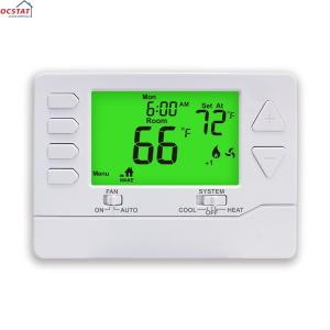 China 2 Heat 2 Cool 24V Programmable Electronic Room Thermostat Temperature Control supplier