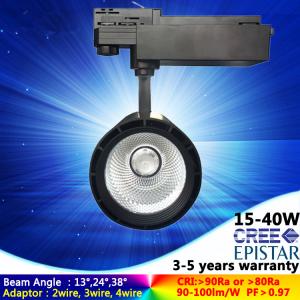 Factory Price CE approved 3-fase Led track light Black color cree COB 35W LED lighting