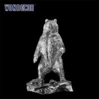 China Customized Casting Stainless Steel Sculpture Metal Art Standing Bear on sale