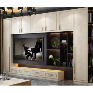 China Modern Living Room TV Shelves TV Cabinet Particleboard Artificial Quartz Countertop supplier