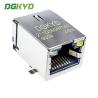 China Conector RJ45 de montaje en superficie con RJ45 gigabit y material LCP ligero SMD DGKYD211Q380AF5A7S009 wholesale