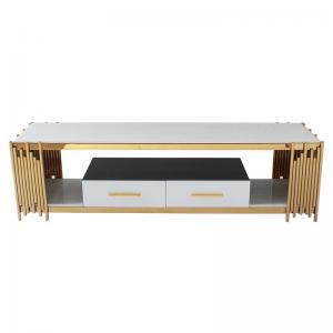 Stainless Steel Elegant TV Table Center Table Living Room Furniture With Drawer