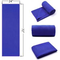 China Double Sided Suede Yoga Mat Towel Eco Friendly Anti Microbial Anti Slip Custom Logo on sale