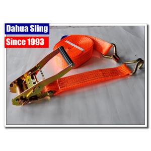 China J Hook Auto Ratchet Tie Down Straps 5000 Lb Ratchet Straps 100% Polyester supplier