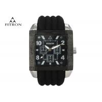 China Black Classic Rectangular Watch , Elegant Gents Wrist Watch Lightweight on sale