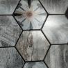 China Carreau de mosaïque en aluminium d'impression à jet d'encre de couleur blanche de type hexagone de feuille de l'Europe pour la décoration de mur wholesale