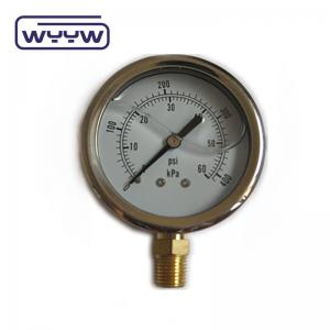 China China custom OEM stainless steel hydraulic oil safe gauge pressure gauge,oil pressure gage,mini air differential pressure gauge supplier