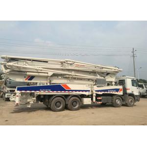 China 52m Actros 4141 Chassis Concrete Boom Truck , Concrete Construction Equipment 150M3/H supplier
