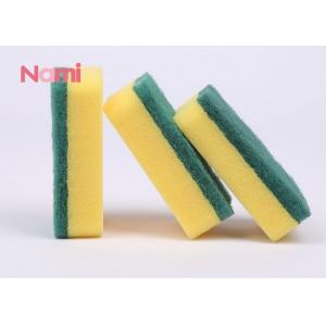China Non - Scratching Nylon Scrubbing Pad , Rectangle Kitchen Scrub Sponge wholesale