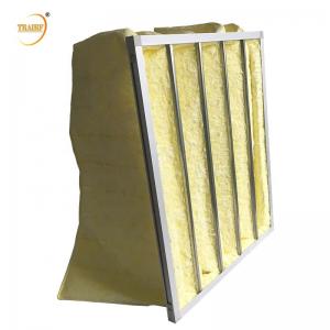 China F8 Fiber Glass Aluminium Alloy Frame Bag Air Filter 65Pa For Air Conditioning supplier
