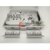 White 16 Port Outdoor Fiber Optic Termination Box IP65 PC+ABS Plastic 1X16