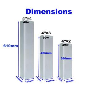 China 4 Inch Woofer*2 20W Indoor Column PA Speaker High Sensitivity Speaker wholesale