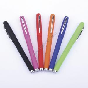 China colorful plastic office gel ink pen ,smooth writing printed gel ink pen supplier