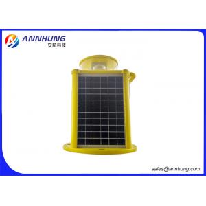China LED Solar Powered Aviation Lights 2000 cd Intensity Flashing with Red Color supplier