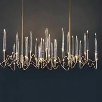 China Arrow Line Crystal Lamp Chandelier Art Design Restaurant Hotel Front Desk Chandelier on sale