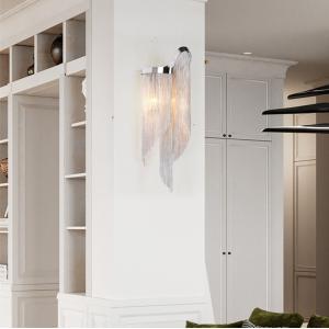 China A borla de alumínio da placa conduziu o candelabro de parede da parede do córrego dos bolos D23 H60cm Chrome da parede E14 (WH-OR-197) supplier