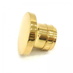 China Custom Classic Gold Color Round Zamak Aluminum Perfume Bottle Caps supplier