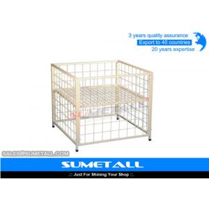 Supermarket / Grocery Store Wire Storage Cages Wire Mesh Baskets For Storage