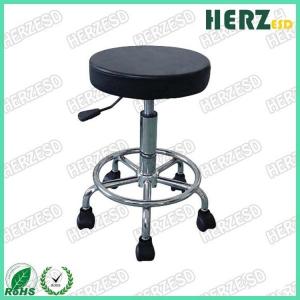 China Blue And Black ESD PU Foaming Leather Chair With Footrest supplier