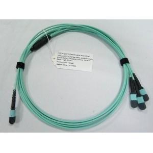 24 Fiber Optical MTP MPO  Cable Assemblies OM3 10G Aqua 25 Meter Blue