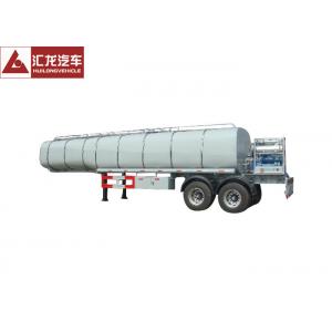 China Bitumen Liquid Tank Trailers , Bulk Chemical Tanks With Burner Heating System supplier