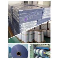 China Transparent PVC Coated Overlay One Side Glue Coating With Excellent Peeling Strength on sale