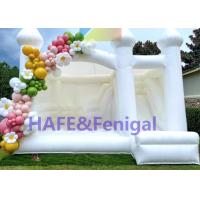China Activity Wedding Inflatable Jumping Castle Pastel Bounce House White PVC on sale