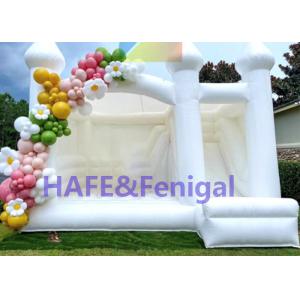 China Activity Wedding Inflatable Jumping Castle Pastel Bounce House White PVC supplier