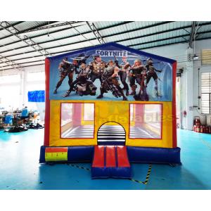 China Commercial 0.55mm PVC Inflatable Bounce Houses Quadruple Stitching supplier