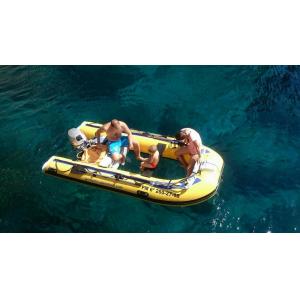 Plastic Canoe Clear Bottom Inflatable Boat , Transparent Fishing Boats 10 Hp Power