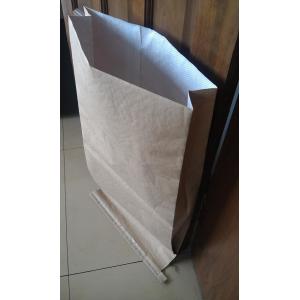 Plastic Laminated Paper Bags , Side Gusseted Paper Bags For Sugar / Chemical / Flour