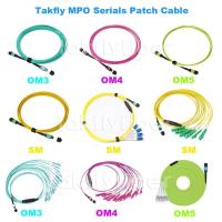 China 12/24 Cores Fiber Optic MTP MPO Cable SM G657A1 OM3 OM4 OM5 3.0mm on sale