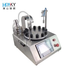 China Desktop Semi-Auto Perfume Vial Filling Machine 2ml Vial Sample Filling Machine For Spray Cap Vial Filling And Capping wholesale